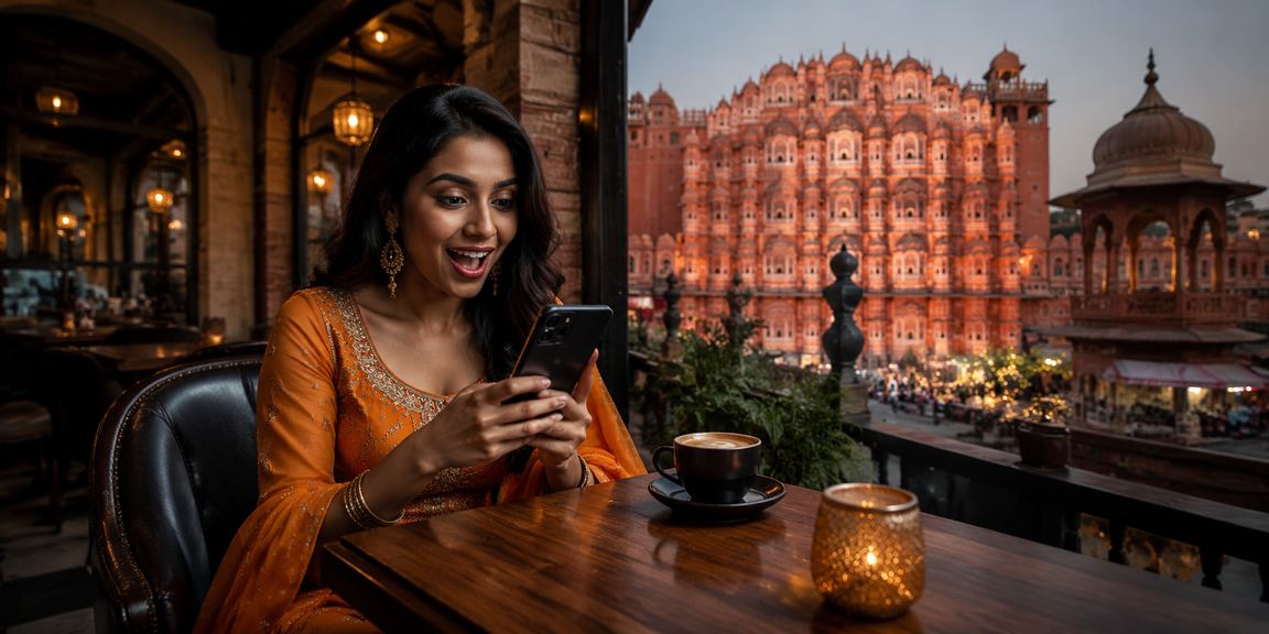 VIP players enjoying exclusive bonuses in Jaipur themed casino setting